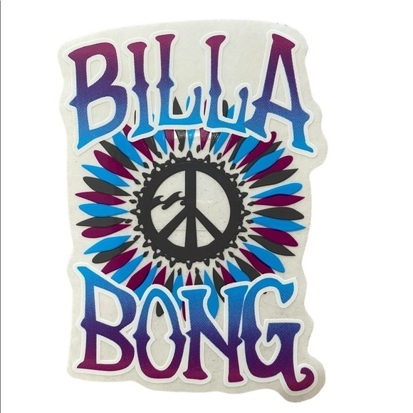 BUNDLE of 2 BILLABONG Peace, Love, Surf Surfer Stickers - Picture 2 of 3